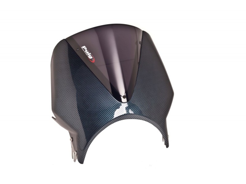 Windshield PUIG RETROVISIONS 003CF carbon look dark smoke Windshield PUIG RETROVISIONS 003CF carbon look dark smoke