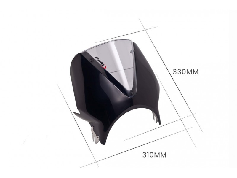 Windshield PUIG RETROVISIONS 003CN carbon look Negru