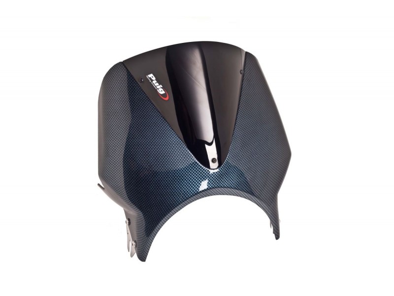Windshield PUIG RETROVISIONS 003CN carbon look Negru
