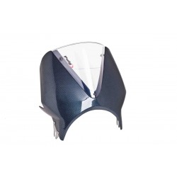 Windshield PUIG RETROVISIONS 003CW carbon look transparent