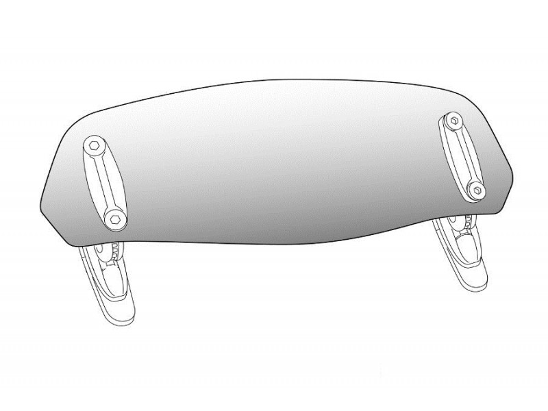 Multiadjustable visor PUIG 6375H clip-on smoke Multiadjustable visor PUIG 6375H clip-on smoke