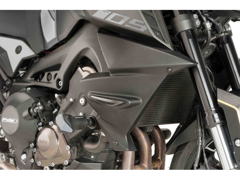 Radiator side panels PUIG 9378J matt black stickers included