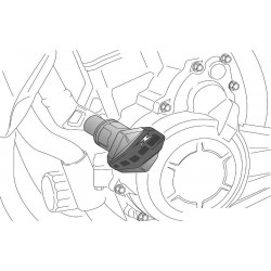 Frame sliders PUIG R12 4426N black with grey rubber Frame sliders PUIG R12 4426N black with grey rubber