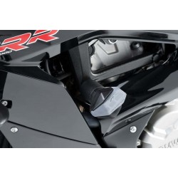 Frame sliders PUIG R12 5579N black with grey rubber Frame sliders PUIG R12 5579N black with grey rubber