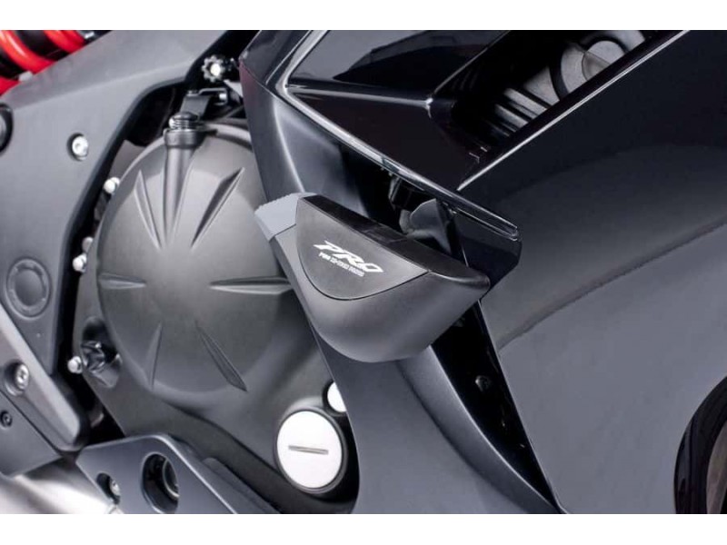 Frame sliders PUIG PRO 6068N black with grey rubber Frame sliders PUIG PRO 6068N black with grey rubber