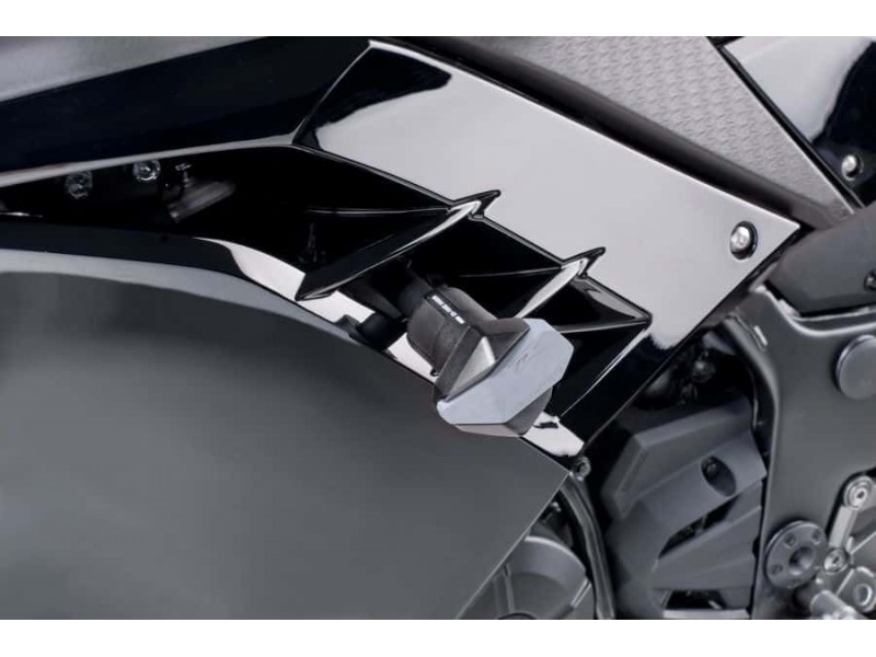 Frame sliders PUIG R12 6562N black with grey rubber