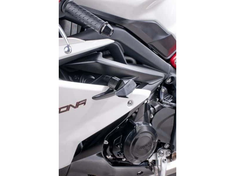 Frame sliders PUIG R12 6570N black with grey rubber Frame sliders PUIG R12 6570N black with grey rubber