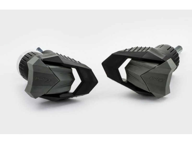 Frame sliders PUIG R19 6571N black with grey rubber