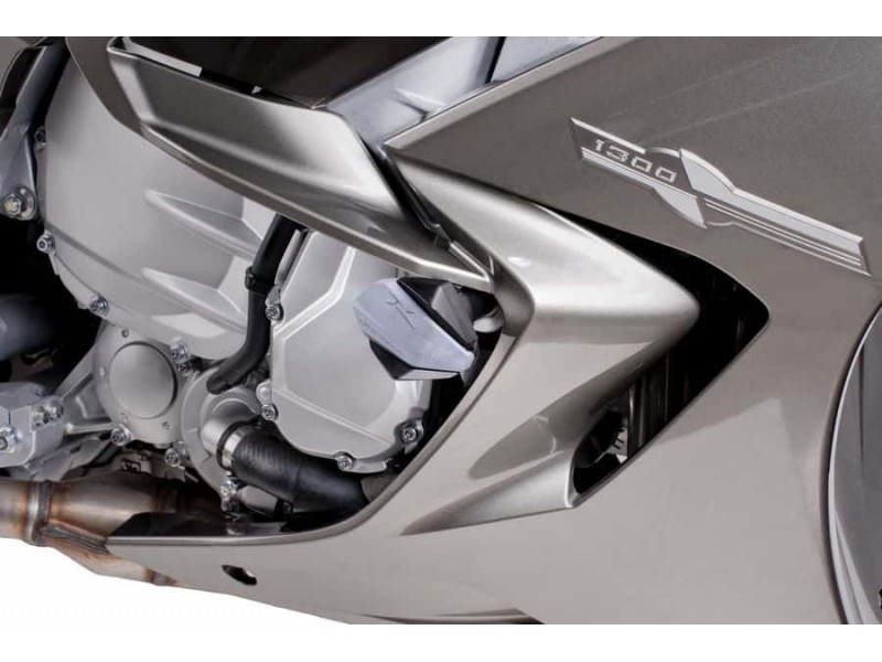 Frame sliders PUIG R12 6572N black with grey rubber