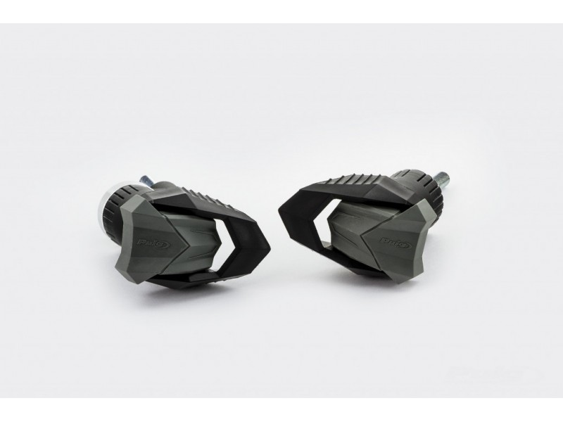 Frame sliders PUIG R19 7716N black with grey rubber Frame sliders PUIG R19 7716N black with grey rubber