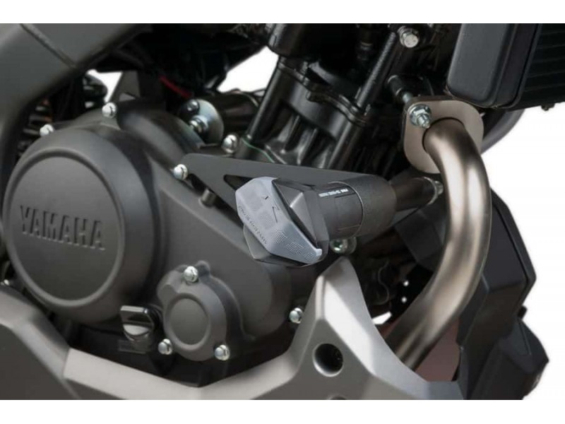 Frame sliders PUIG R12 7723N black with grey rubber