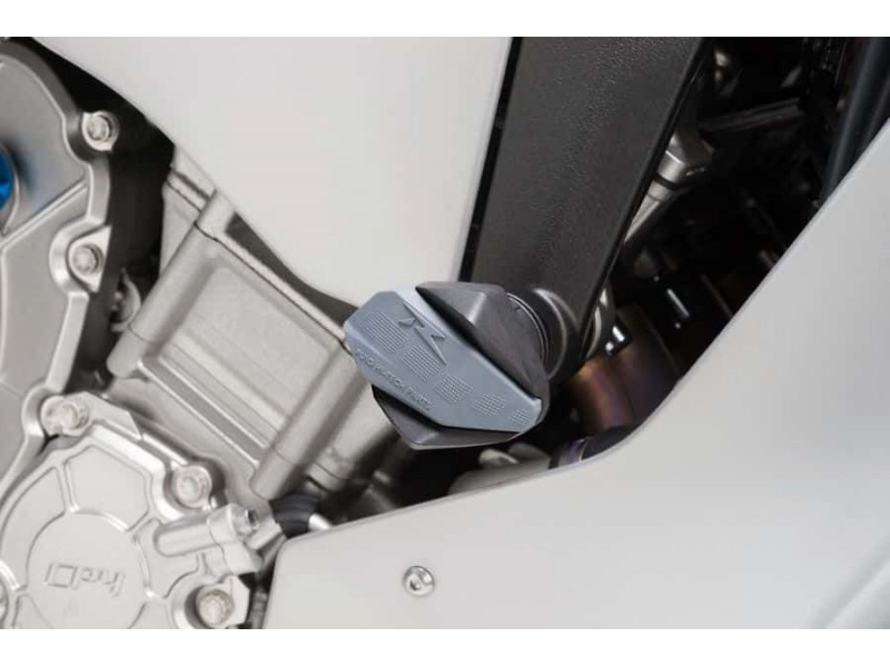 Frame sliders PUIG R12 7724N black with grey rubber Frame sliders PUIG R12 7724N black with grey rubber