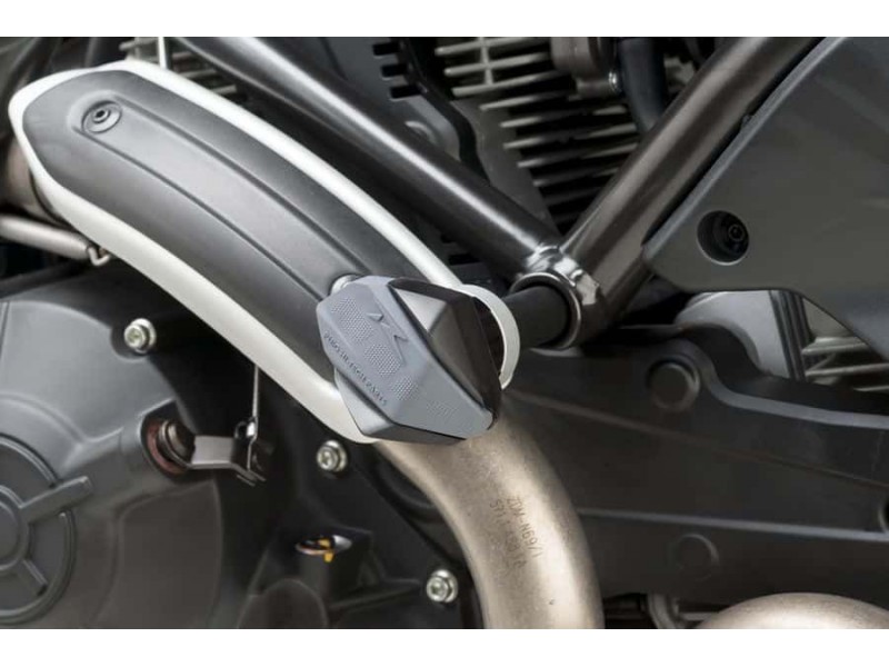 Frame sliders PUIG R12 9497N black with grey rubber