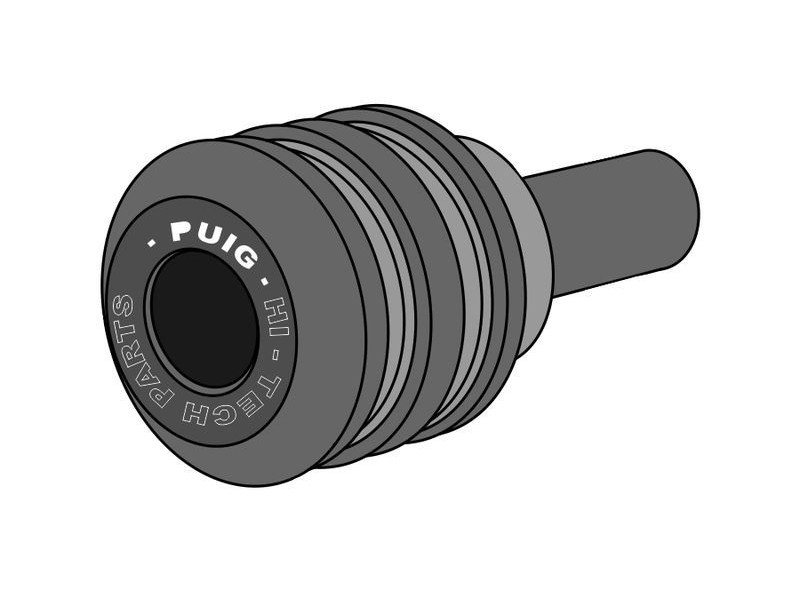 Spare nylon puck PUIG VINTAGE 9562N for M10 bolt Negru