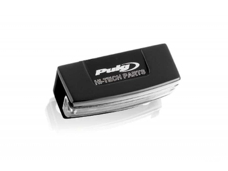 Licence support light PUIG 5565N Negru alu with LEDs