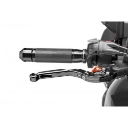 Brake lever without adapter PUIG 19NNT extendable folding black/orange Brake lever without adapter PUIG 19NNT extendable folding black/orange