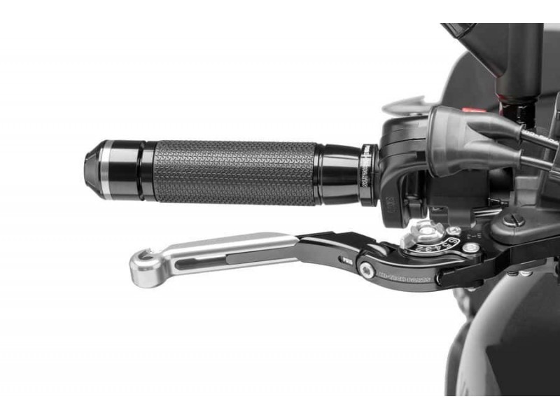 Brake lever without adapter PUIG 19PNP extendable folding silver/silver