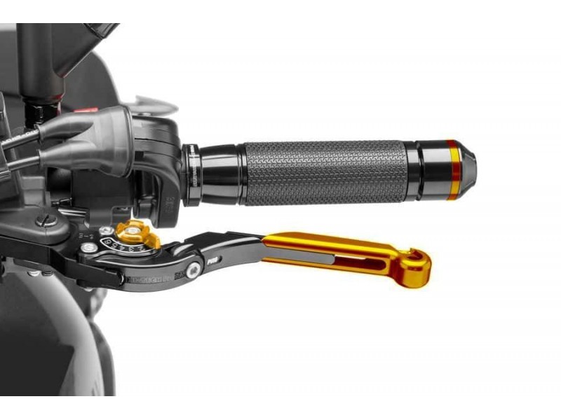 Clutch lever without adapter PUIG 29ONO extendable folding gold/gold