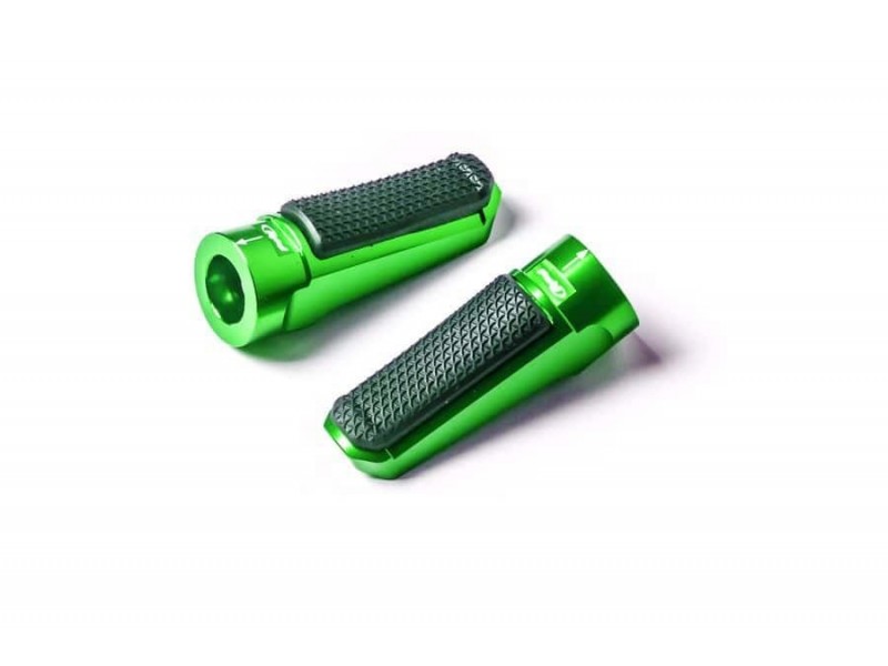 Footpegs without adapters PUIG SPORT 7318V verde with rubber Footpegs without adapters PUIG SPORT 7318V verde with rubber