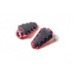 Footpegs without adapters PUIG TRAIL 7319R Rosu with rubber Footpegs without adapters PUIG TRAIL 7319R Rosu with rubber