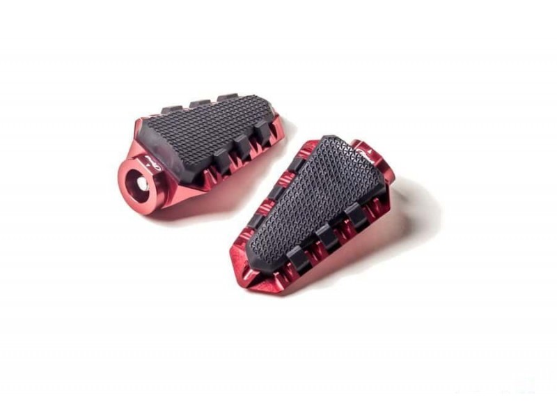 Footpegs without adapters PUIG TRAIL 7319R Rosu with rubber Footpegs without adapters PUIG TRAIL 7319R Rosu with rubber