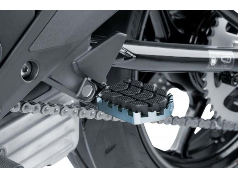 Footpegs without adapters PUIG ENDURO 7587P argintiu with rubber Footpegs without adapters PUIG ENDURO 7587P argintiu with rubber
