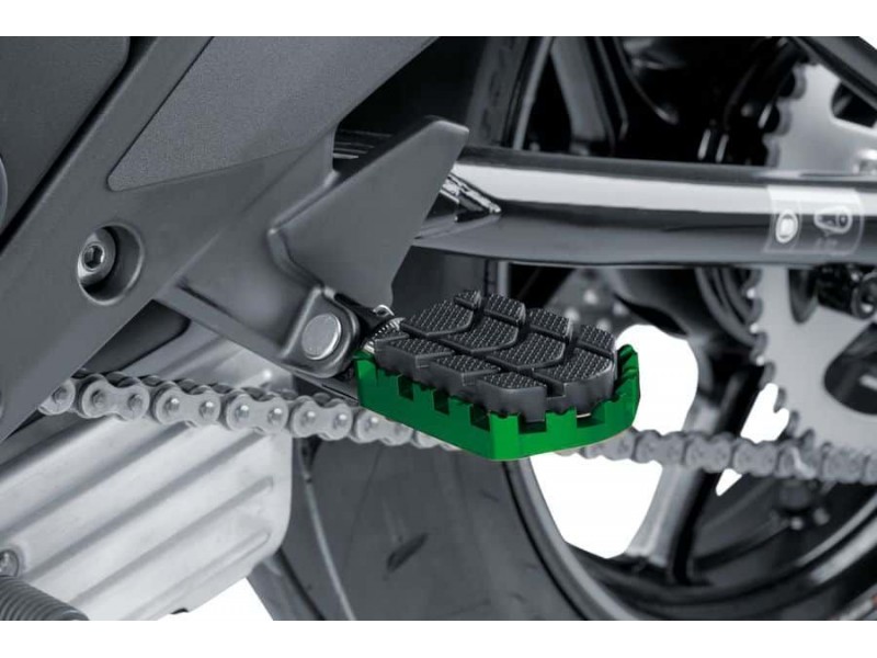 Footpegs without adapters PUIG ENDURO 7587V verde with rubber Footpegs without adapters PUIG ENDURO 7587V verde with rubber