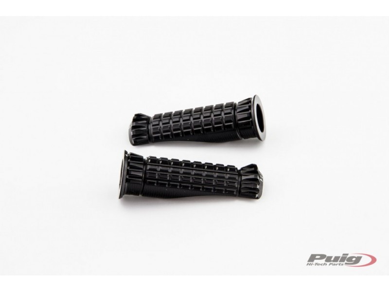 Footpegs without adapters PUIG R-FIGHTER 9192N Negru