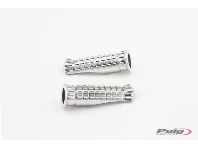 Footpegs without adapters PUIG R-FIGHTER 9192P argintiu