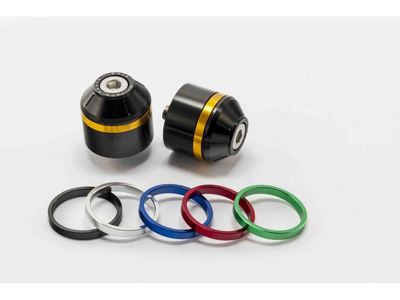 Bar ends PUIG SHORT WITH RING 8074N colour rings included