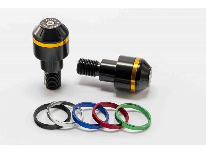 Bar ends PUIG SHORT WITH RING 8170N colour rings included