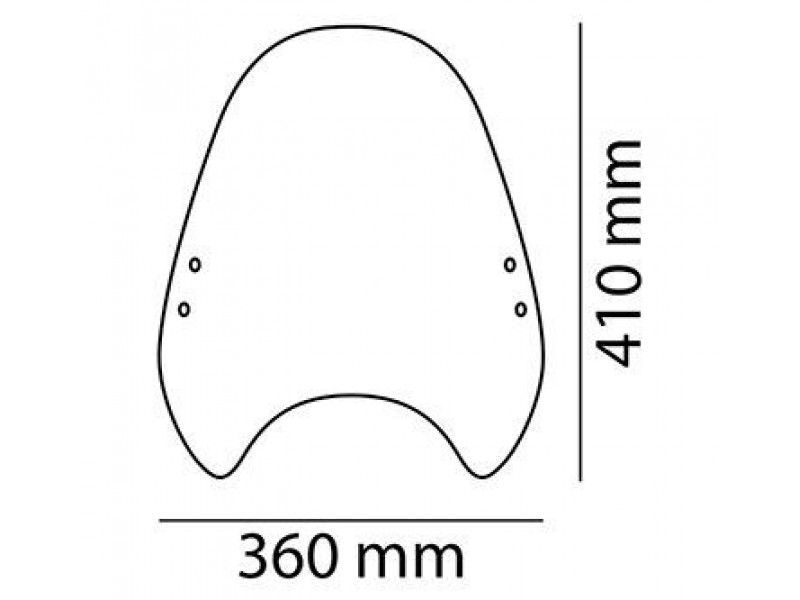 Windshield PUIG CUSTOM II 0336H smoke universal