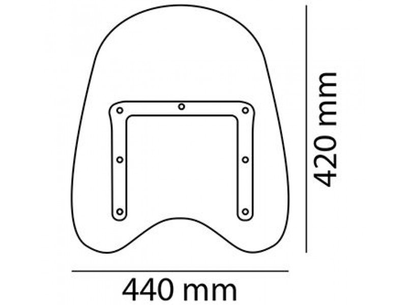 Windshield PUIG CHOPPER 0854W transparent universal Windshield PUIG CHOPPER 0854W transparent universal