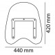 Windshield PUIG CHOPPER 0854W transparent universal Windshield PUIG CHOPPER 0854W transparent universal