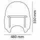Windshield PUIG DAYTONA III 1984W transparent universal