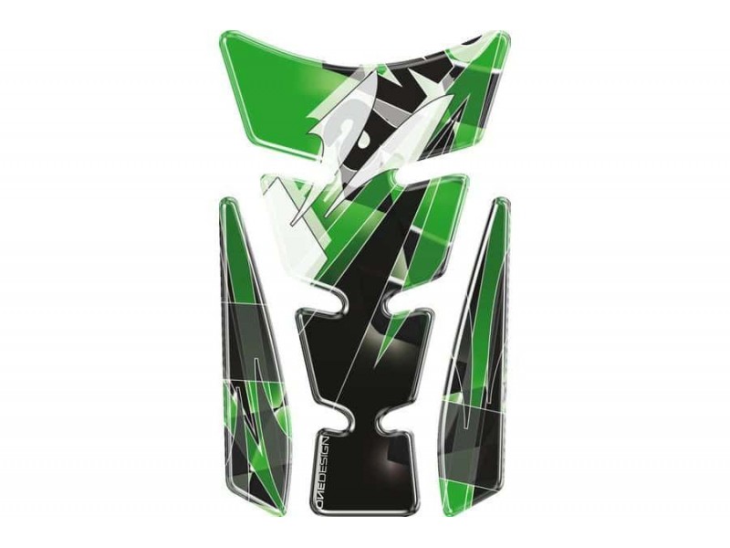 Tank pad PUIG WINGS 4720V verde with side part Tank pad PUIG WINGS 4720V verde with side part