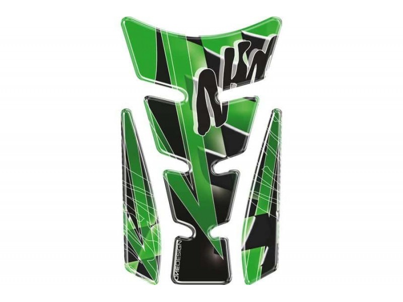 Tank pad PUIG WINGS 4721V verde with side part