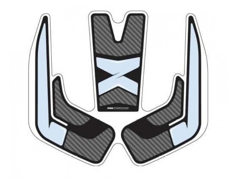 Tank pad PUIG SPECIFIC 9301C carbon look with side part Tank pad PUIG SPECIFIC 9301C carbon look with side part