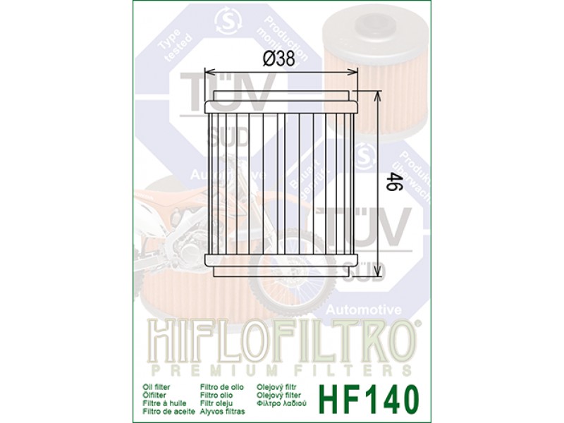 Filtru de ulei HIFLOFILTRO HF140 Filtru de ulei HIFLOFILTRO HF140