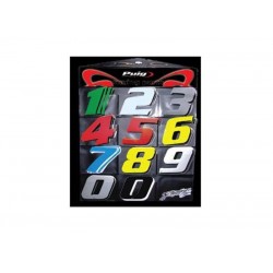 Sticker PUIG NUMBER 8 4261P argintiu 115mm (5 units)