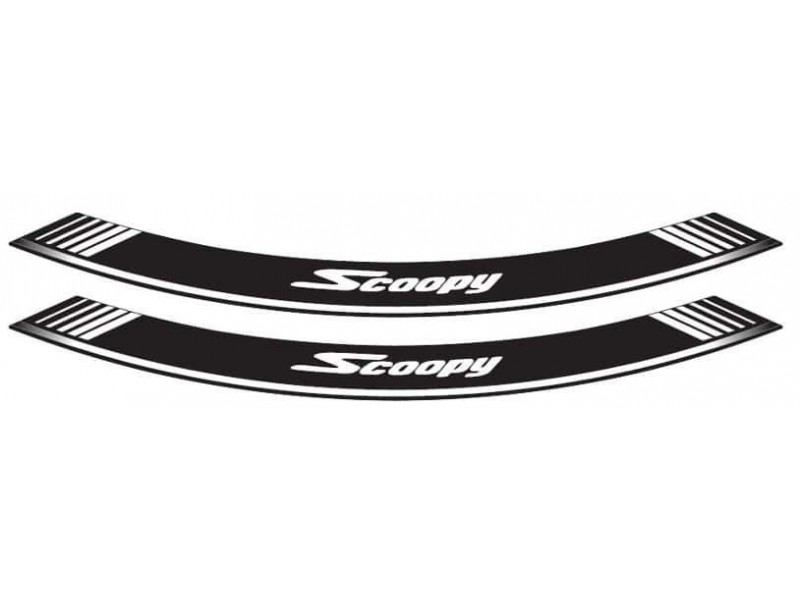 Rim strip PUIG SCOOPY 5559P argintiu set of 8 rim strips