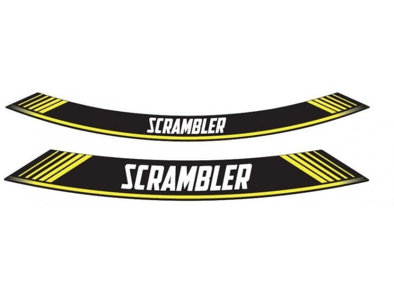 Rim strip PUIG SCRAMBLER 9134G galben set of 8 rim strips