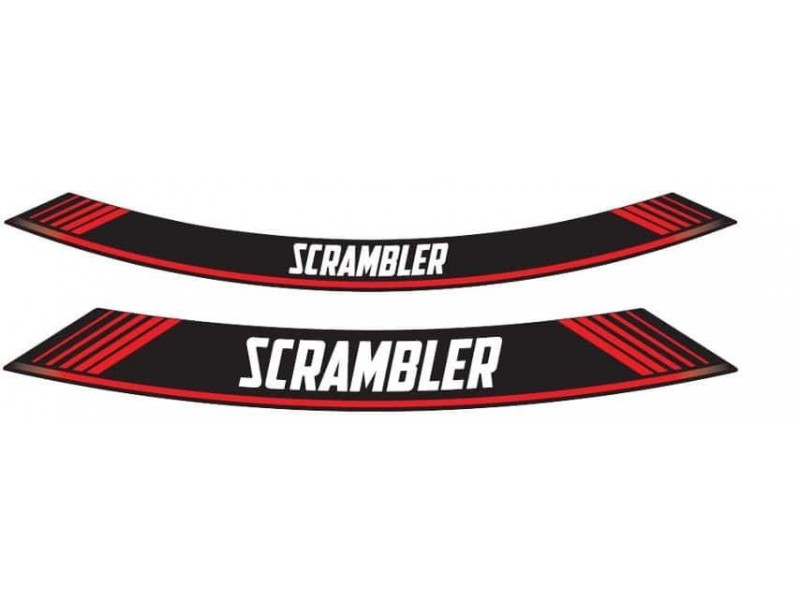 Rim strip PUIG SCRAMBLER 9134R Rosu set of 8 rim strips
