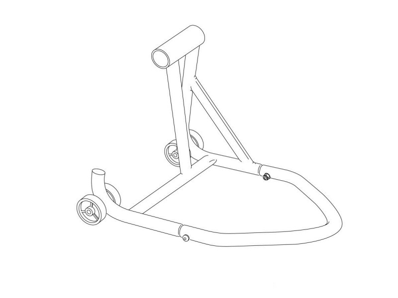 Motorcycle stand PUIG SIDE STAND 5849N Negru dreapta