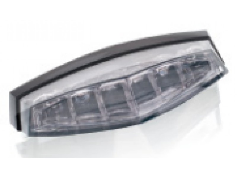 Brake rear light PUIG (85 x 20 mm) 6073W clear lens with license light