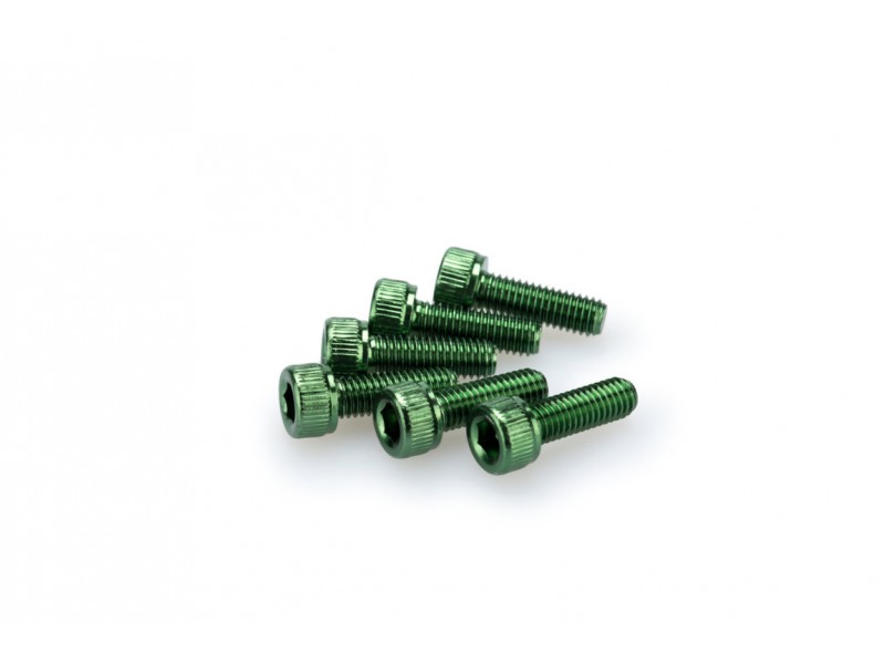 Screws PUIG ANODIZED 0146V verde M5 x 15mm (6pcs)