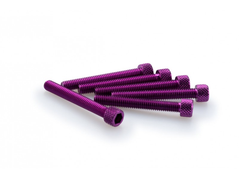 Screws PUIG ANODIZED 0370L violet M6 x 45mm (6pcs)