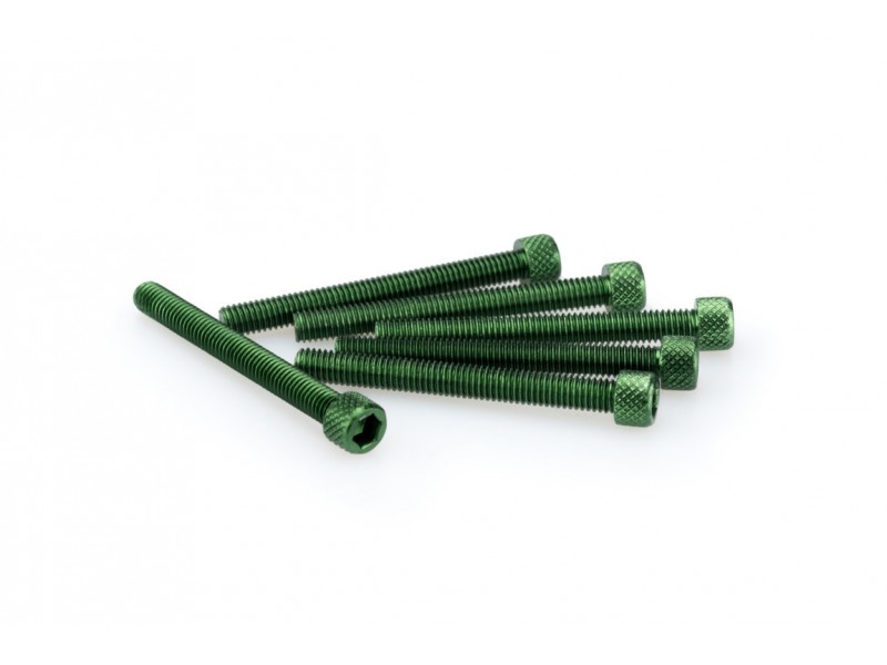 Screws PUIG ANODIZED 0446V verde M6 x 55mm (6pcs) Screws PUIG ANODIZED 0446V verde M6 x 55mm (6pcs)