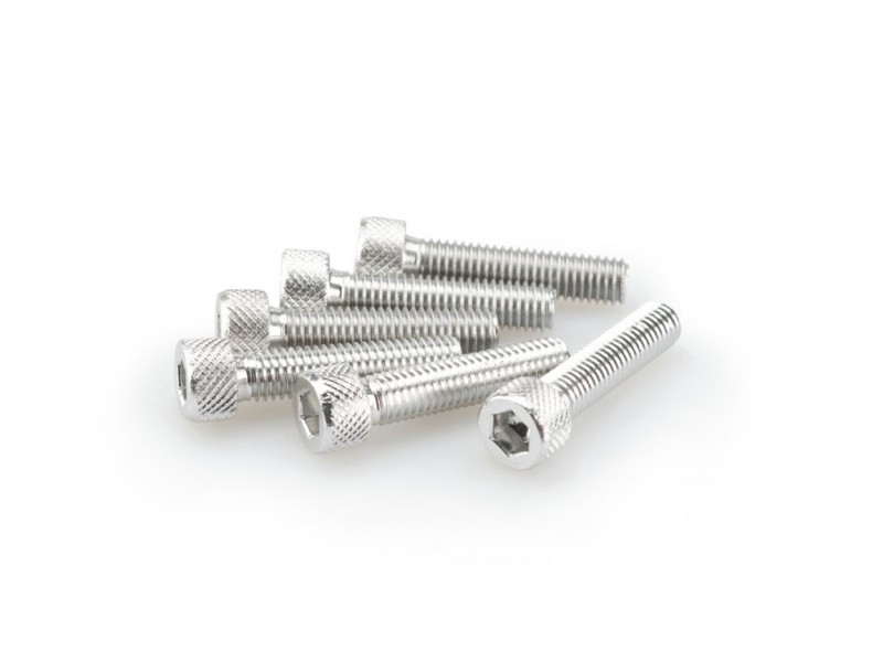 Screws PUIG ANODIZED 0500P argintiu M8 x 35mm (6pcs) Screws PUIG ANODIZED 0500P argintiu M8 x 35mm (6pcs)
