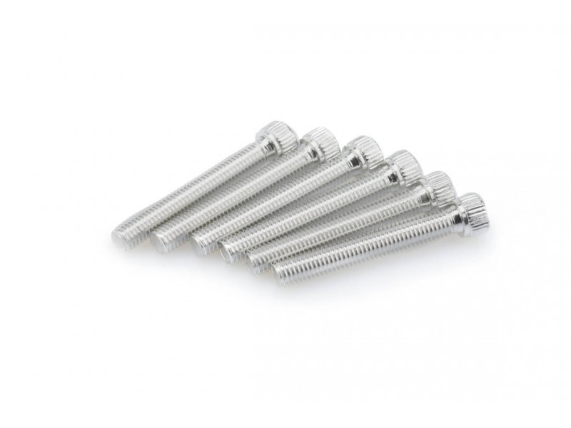 Screws PUIG ANODIZED 0540P argintiu M8 x 55mm (6pcs) Screws PUIG ANODIZED 0540P argintiu M8 x 55mm (6pcs)